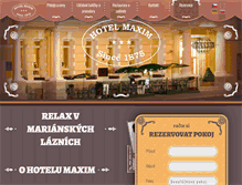 Tablet Screenshot of hotelmaxim.cz